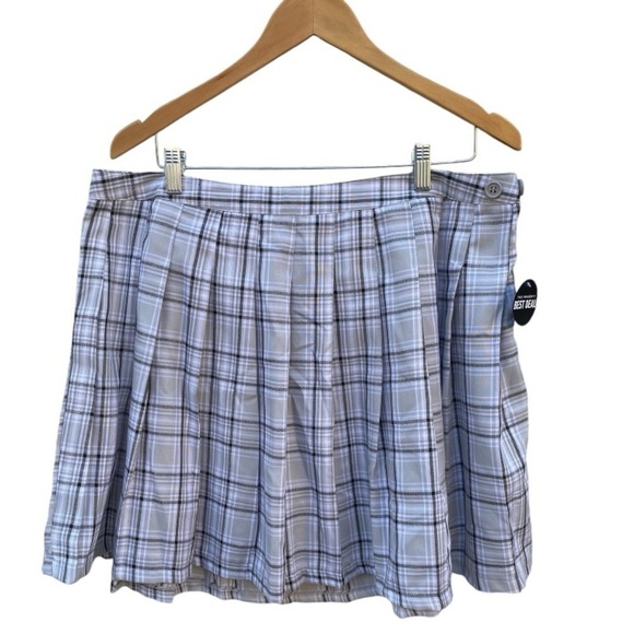 Forever 21 PLUS Plus Size Pleated Plaid Skirt I Size: 1X - Picture 2 of 8